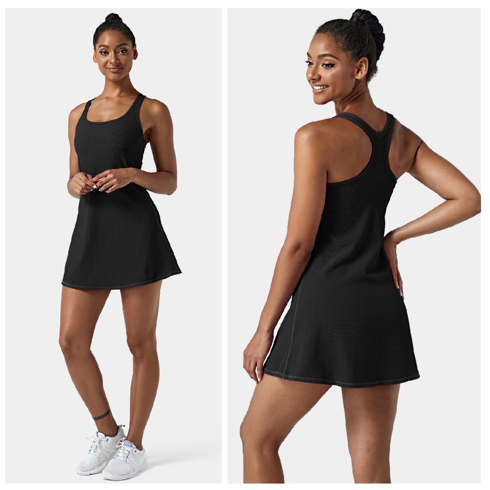 HALARA | Ribbed Knit 2 in 1 Side Pocket Racerback Sports Dress